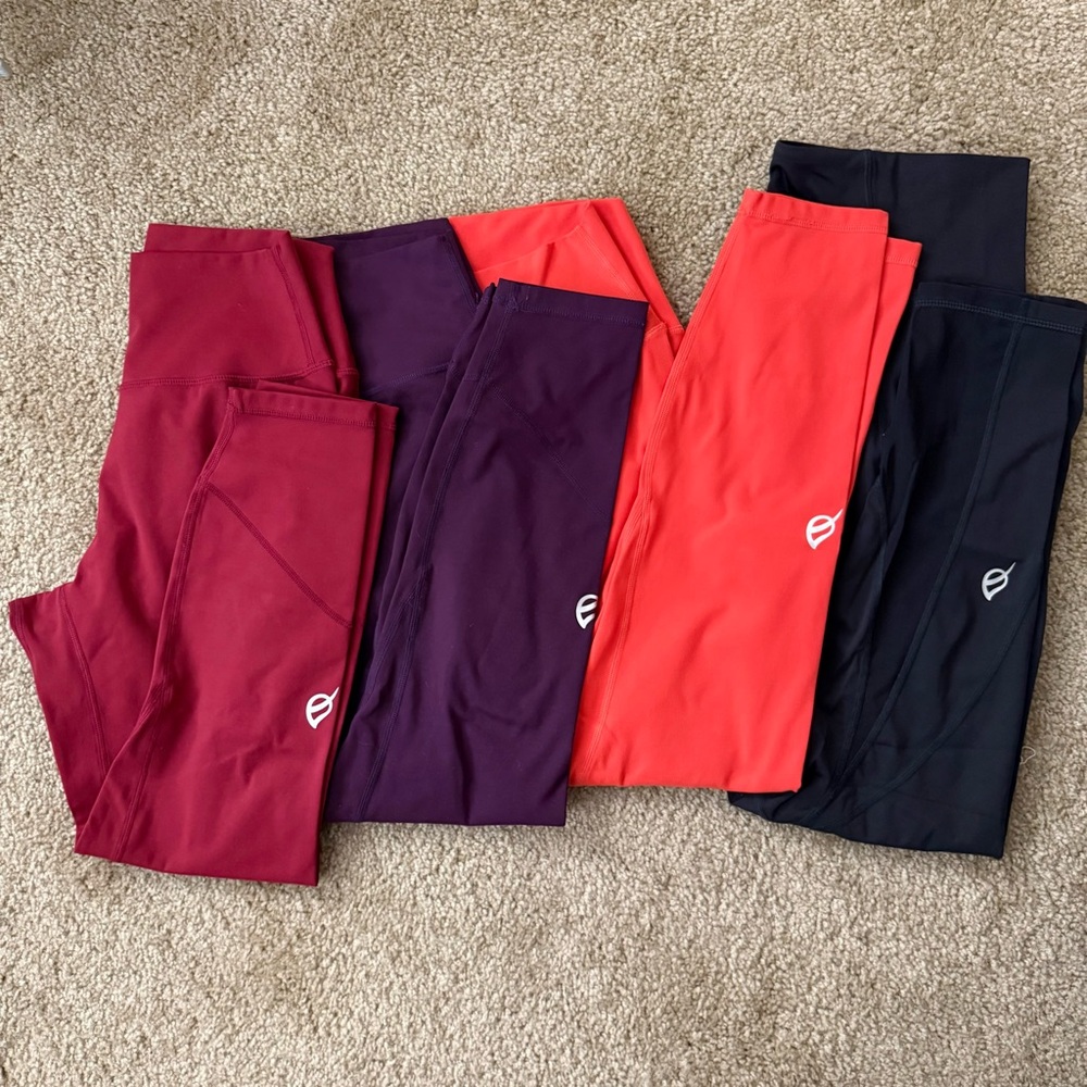 P'tula Women's Leggings Set - Burgundy, Purple, Orange, Black